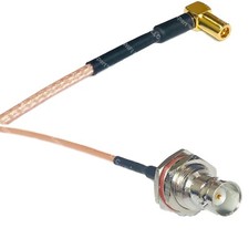 RG316 SSMB ANGLE FEMALE to BNC FEMALE BIG BULKHEAD RF Cable Rapid-SHIP LOT