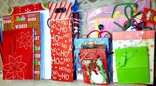 LOT: Gift Wrapping Supplies: Tissue Paper/Boxes/Bags