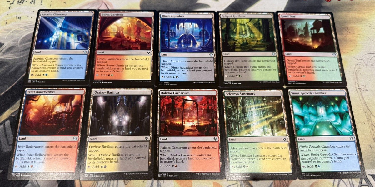 MTG Dual Lands - BOUNCE LANDS - Set of All 10 Bounce Land