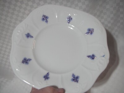 OLD 1800'S STAFFORDSHIRE SOFT PASTE CHELSEA SPRIG HANDLED PLATE, COPPER LUSTER