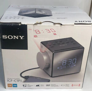 Sony ICF-C1PJ AM/FM Dual Alarm Clock Radio Nature Sound Time Projection