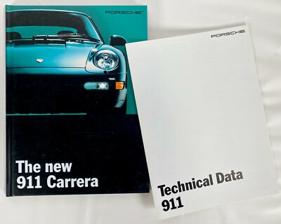 PORSCHE 911 Carrera Hardcover Brochure 1993 US Market w/Technical Data Sheet 