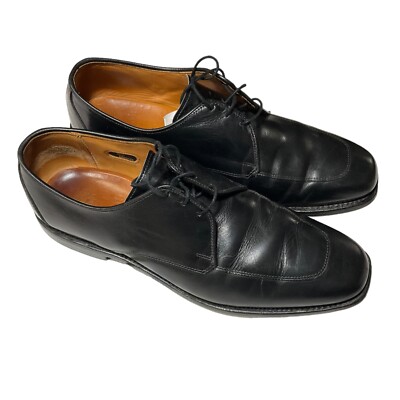 Allen Edmonds BURTON Black Dress Shoes Size 10 D Oxford Derby Made In USA 