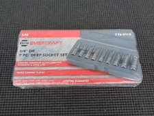 NAPA EVERCRAFT  1/4 Drive SAE Deep Socket Set 9 Pc Set 776-0110