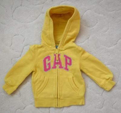 Baby GAP - Kapuzen Reißverschluss Jacke Hoody - Gelb - Gr. 80 (12-18 Monate)