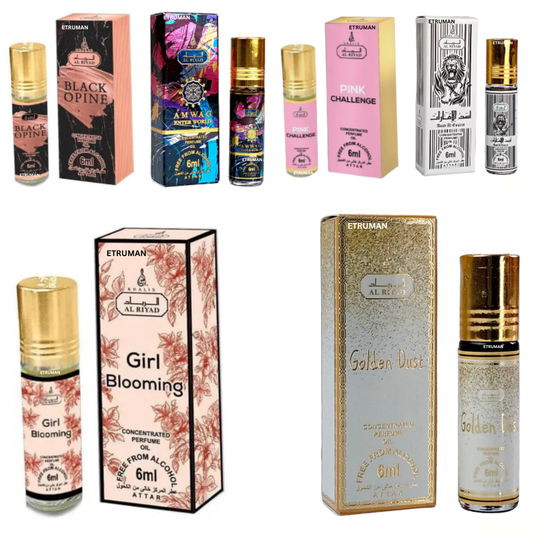 Perfume Oil Roll-On 6ml Fragrance Women Men Body Alcohol-Free Designer Scent