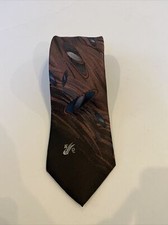 Don Loper Beverly Hills Black geometric Made in USA 95% Silk Necktie