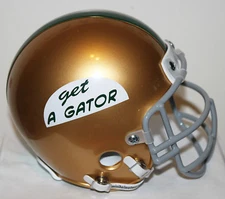 1967 Miami Hurricanes Get A Gator Custom Mini Helmet w/ Metal Face Mask