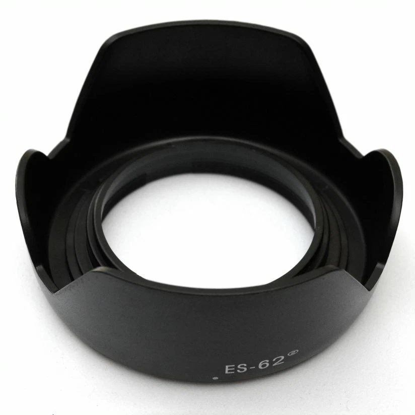 ES-62II Lens Hood with Center Pinch Lens Cap for Canon