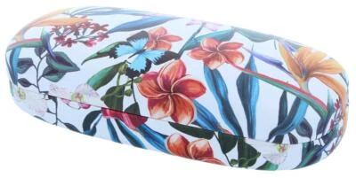 VICTORIA ETUIS großes Etui/Brillenetui BLOOM + Metallscharnier - STRELITZIE - weich gepolstert