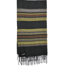 Strawbridge & Clothier Striped Fringed Scarf