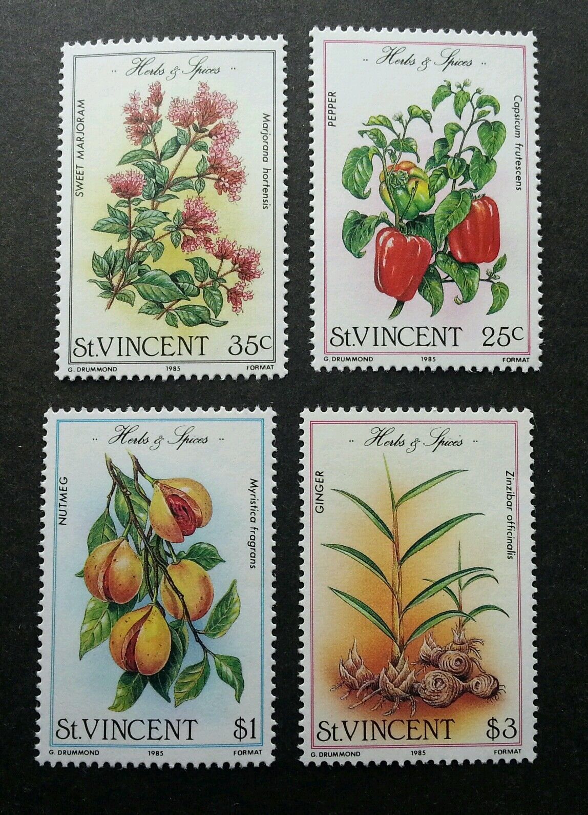 St. Vincent Herbs And Spices 1985 Flower Plant Flora (stamp) MNH