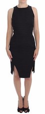DAIZY SHELY Black Sheath Knee Length Dress Party Evening IT44 / US10 /L RRP $600