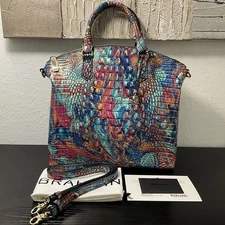 Brahmin Large Duxbury AMMOLITE MELBOURNE (?) Leather Satchel Tagged Assorted NWT