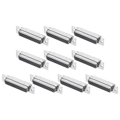 10Pcs D-sub Connector DB44 Female Socket 44-pin 3-Row Serial Port Terminal