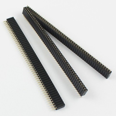 5Pcs Gold Plated 1.27mm Pitch Single Row Female 50 Pin Header Strip PH:4.6mm