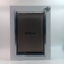 Baboni Pet Door for Wall,3-Flap,Steel Frame and Telescoping Tunnel, MEDIUM