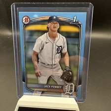 2025 Bowman Jack Penney Paper Base Sky Blue Parallel /499 Tigers