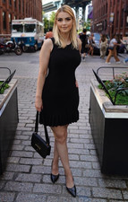 DAIMARAN Zambia Mini Dress Black Sleeveless A-line Ruffled Knitted One Size