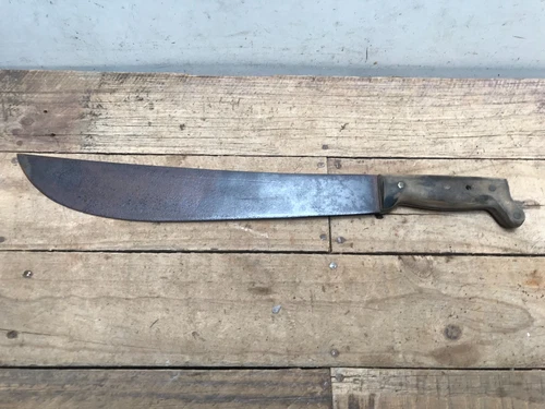 Vintage Rusty Machete Trumpet Logo No. 127 CORNETA PRODUCTO 19" 5 Rivet Handle