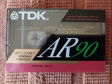 Vintage TDK AR90 BLANK CASSETTE TAPE NEW, Sealed