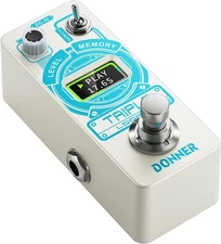 Donner Triple Looper Guitar Pedal, 90 mins small-Triple Looper, White 