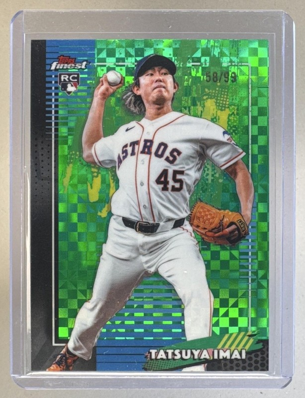 Tatsuya Imai 2026 Topps Finest #3 Green X-Fractor Rookie RC /99