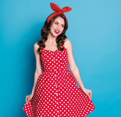 Polka Dot Headband Bandana‎ Headband 50s Costume Hair Accessories Bows Wide Amazon.com : Hicarer 2 Pieces Polka Dot Headband Bandana  main image 3