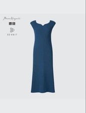 UNIQLO x Mame Kurogouchi 3D Knit Dress Navy S Near Unused
