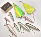 Salmon Fishing Flashers Plugs And Hooks Lot Tomic Agitator B27