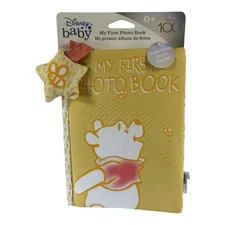 Winnie The Pooh Disney Baby Crinkle MY FIRST PHOTO BOOK, Holds 3 4x6 Photos NEW