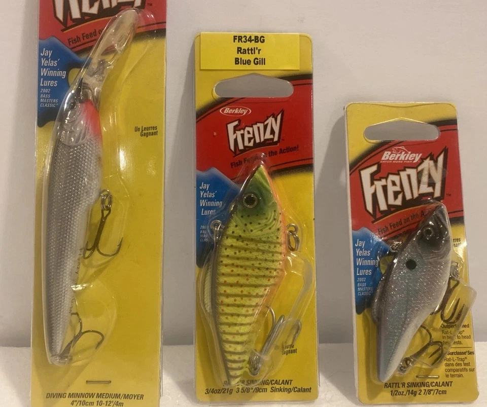 (3) Señuelos de pesca de lubina Berkley Frenzy Diver - Señuelos ganadores Jay Yelas. Foto 2 de 4