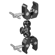 Adjustable Double Clamp Mount, Dual Head 15-40mm Anti-Slip Clamp, 1.5kg Alumi...
