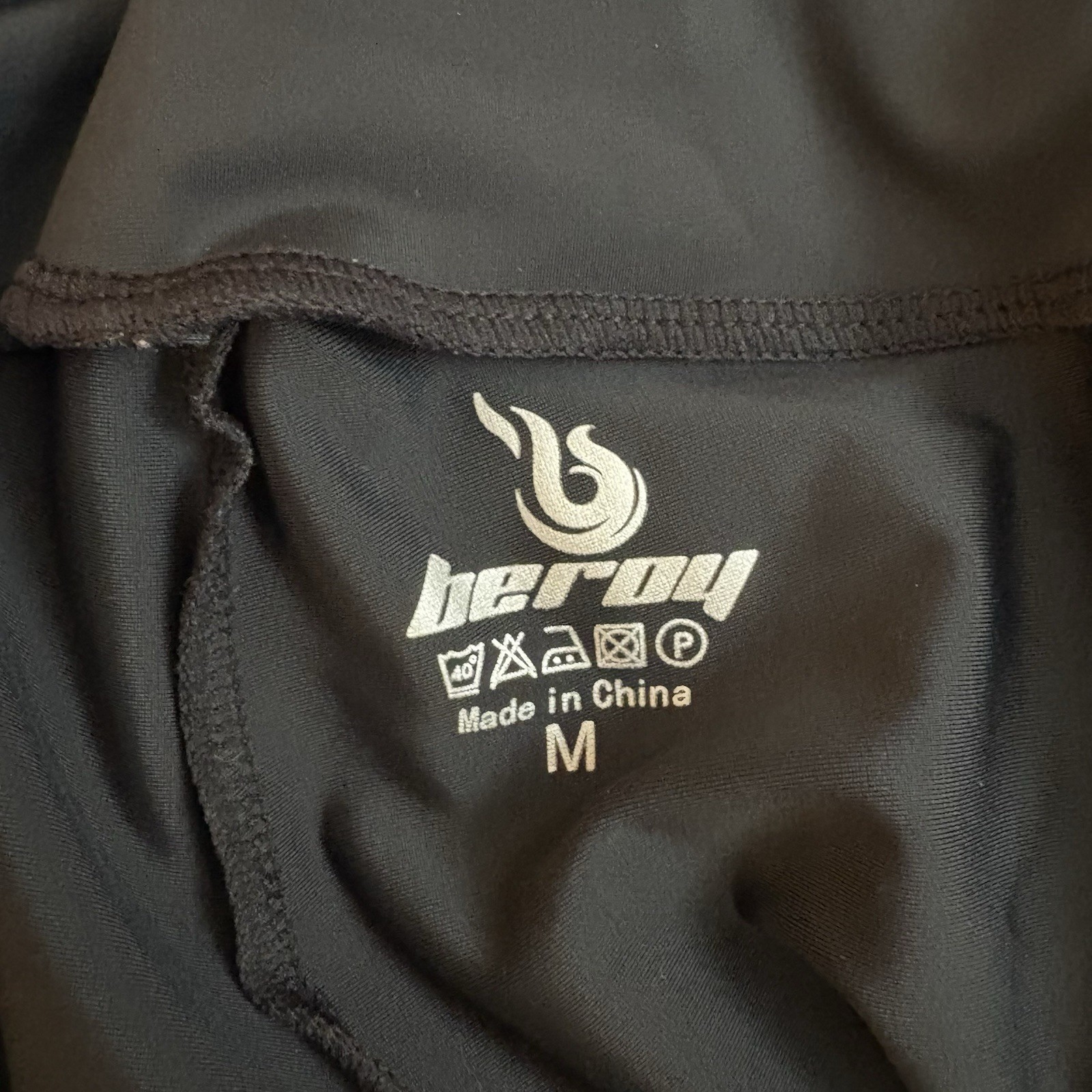 Womens Black Pink Cycling Padded Compression Pants Size L Beroy Sports M5