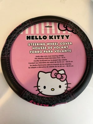 New Sanrio Hello Kitty Car Truck Synthetic Leather Steering Wheel Cover 14.5”-15 - Imagen 1 de 4