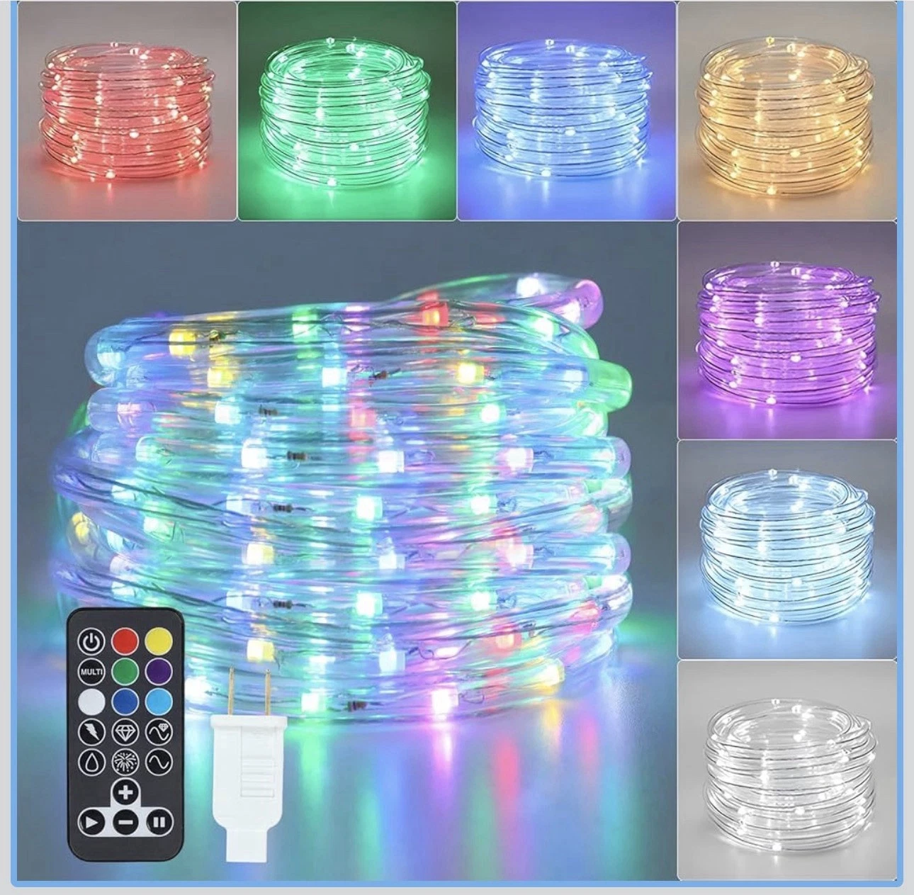 Color Changing Rope Lights - 18FT Led Rope Lights Outdoor Waterproof Wit
Opens in a new window or ta