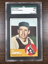 1963 Topps #373 Jim Campbell *Colt 45s* SGA 9 Mint