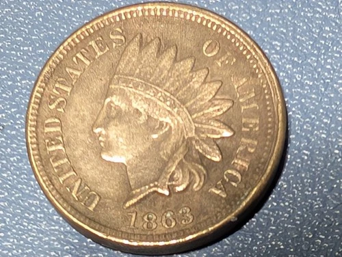 1863 Indian Head Cent Penny XF?