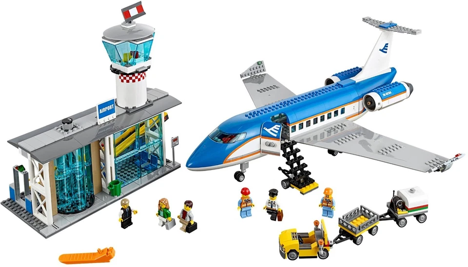 Lego CITY 60104 ~ AIRPORT PASSENGER TERMINAL ~ Retired NEW SEALED Airplane Pilot - Image 3 of 4