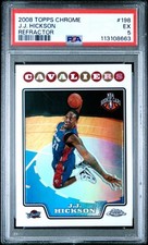 2008 TOPPS CHROME REFRACTOR #198 J.J. HICKSON PSA 5