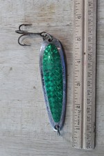 LUHR JENSEN KROCODILE SALTWATER JIG / LURE GREEN USED 4.25" IRON APR 2 1/2 OZ