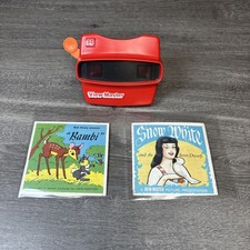 Vintage View Master With Walt Disney Bambi Snow White Booklet Slide Reels Works