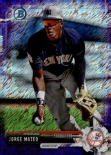 2017 Bowman Chrome #BCP175 Jorge Mateo Prospects Purple Shimmer Refractor