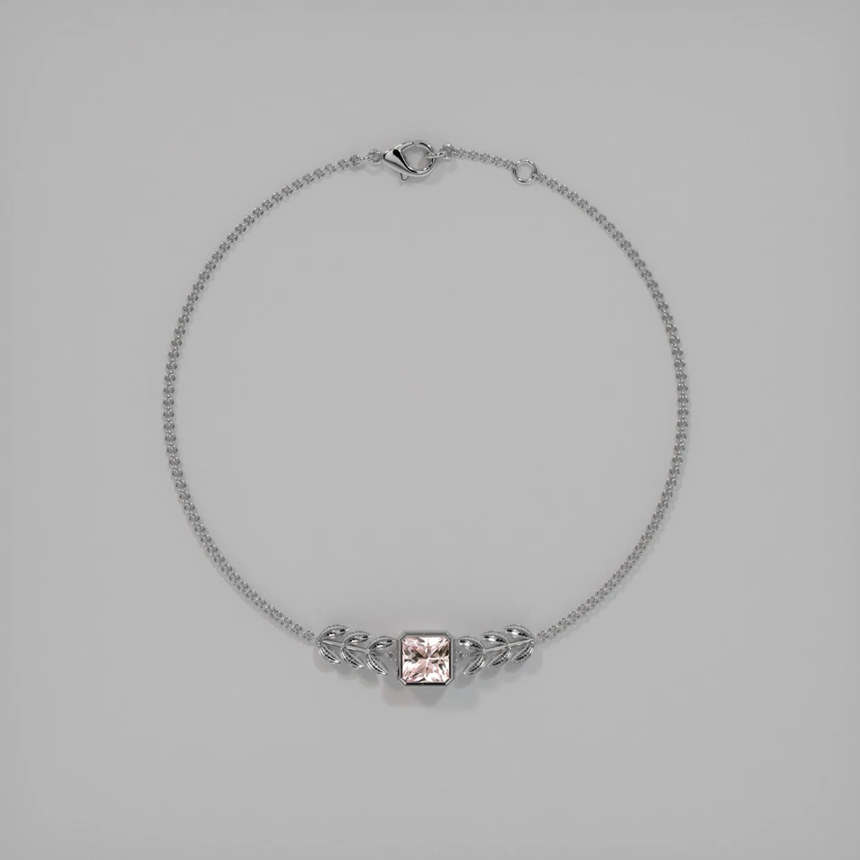 Brazalete Mozambique Turmalina Rosa Radiante Oro Blanco 18K 0.94CT Foto 3 de 4