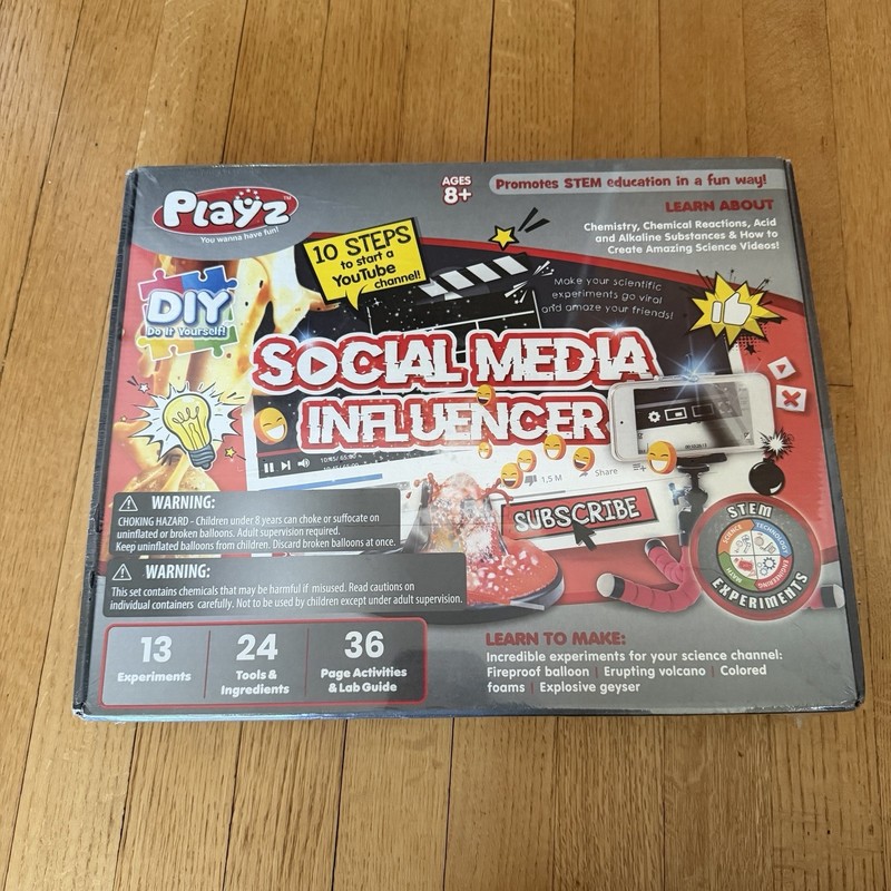 Playz Social Media Influencer DIY Science Kit STEM Toy Game 8+ NEW