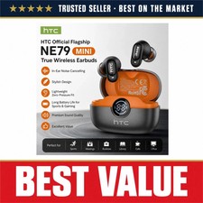 HTC NE79 TWS Bluetooth 6.0 Earbuds AI Translation 135 Languages ENC LED Display