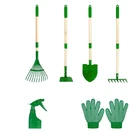 Kids Gardening Tools Set - 6pcs Garden Tool for Kids with Shovel, Rake, Hoe5870