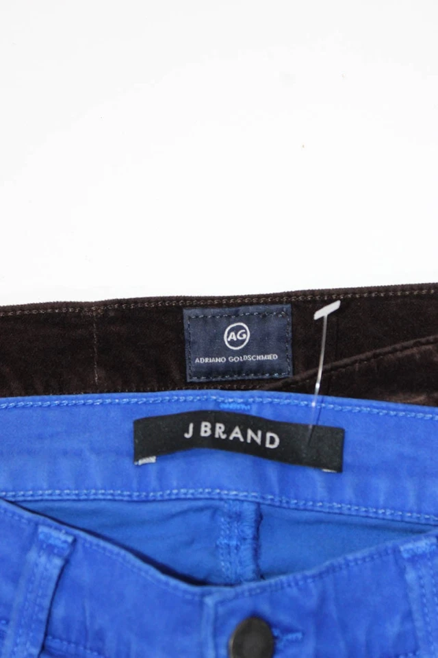 Pantalones de mezclilla AG Adriano Goldschmied marca J para mujer marrón pierna ajustada talla 28 27 lote 2 Foto 3 de 4