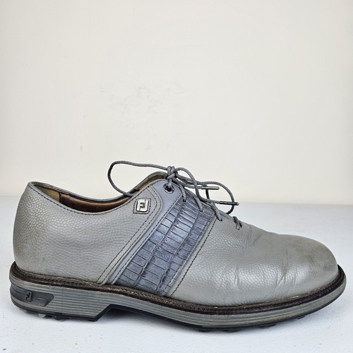 Chaussures De Golf Footjoy Dryjoys Premier Series 10 Packard - Cuir Noir - Taille US 10 / UK 9