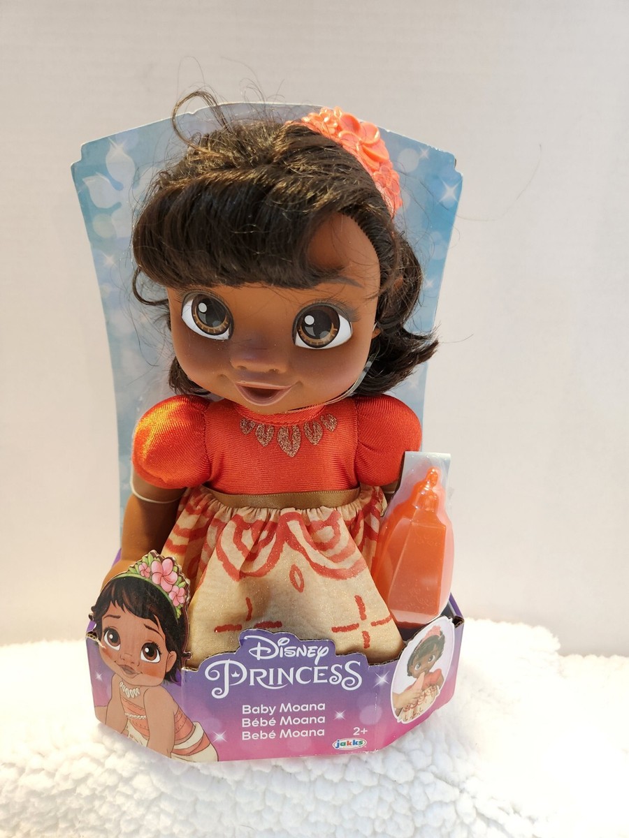 Doll Toy Moana Doll Baby Disney Princess Baby Moana Doll With Bottle New By  Jakks Pacific Age 2+ NIB